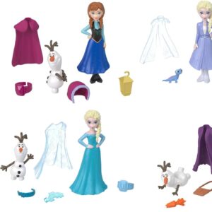 Mattel Disney Frozen Snow Colour Reveal, Includes Powder and 6 Surprise Movie Characters Including Anna, Elsa, and Olaf, Disney Doll Accessories, Toys for Ages 3 and Up, HMB83