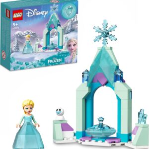LEGO 43199 Disney Elsa’s Castle Courtyard Diamond Dress Set, Buildable Princess Toy with Collectable Frozen 2 Mini-Doll Figure